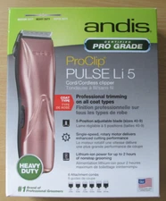 Andis ProClip Pulse Li 5 Cord Cordless Clipper Rose Gold Open box Unused LCL-2