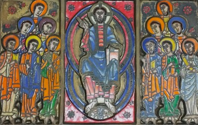 REPRODUCTION OF THE FRONTAL OF THE SEU D'URGELL. ENAMEL ON BRONZE. SPAIN. C.1950