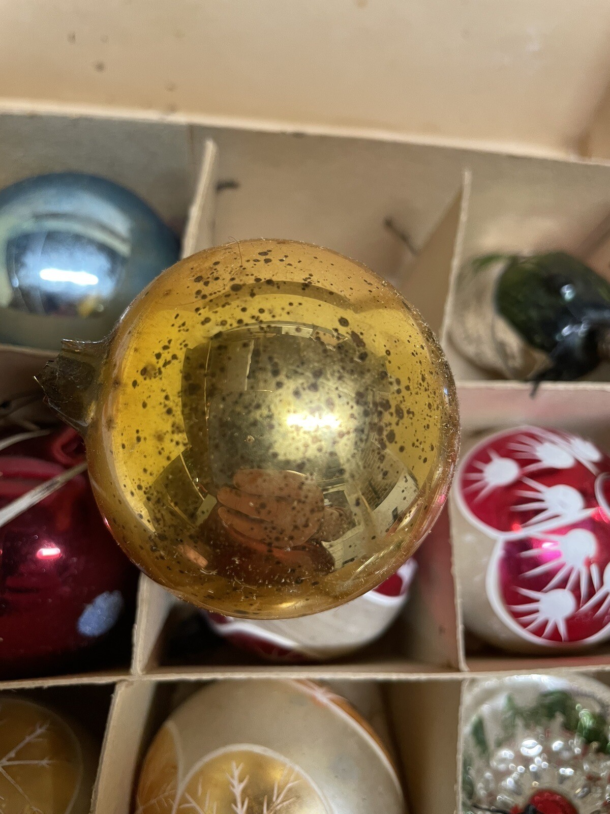 Vintage Mid Century Glass Baubles Christmas Tree Decorations. eBay