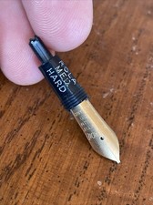 1 Vintage Osmiroid 22 CT Gold Fountain Pen Nib Tip MEDIUM HARD MH WING ENGLAND