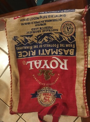 Basmati Rice Straw Bag Empty Royal