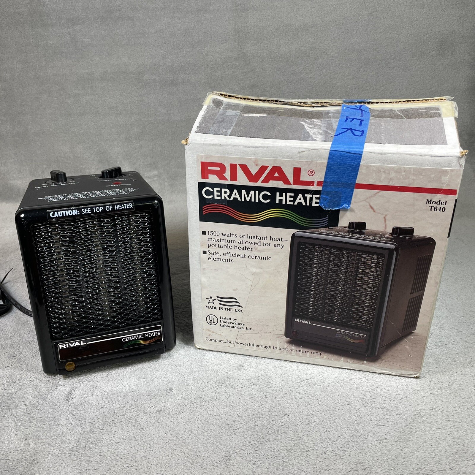 Rival Ceramic Heater Model T640 1500 Watt Heater - Made in USA - Original  Box | eBay