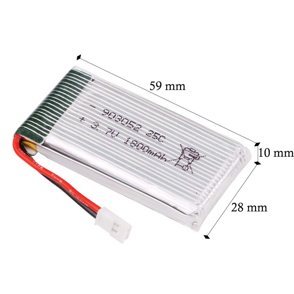 3,7 V 1800mah Lipo Akku 25C XH2.54 Stecker mit USB Ladegerät für RC Drohne DHL - Bild 4 von 4