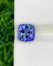 9 Ct  Extremely Rare Natural Blue Tanzanite Cushion Certified Loose Gemstone