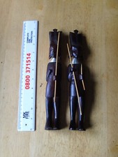 Tribal Warrior Wooden Carved Art Figure Sculpture With Spears 