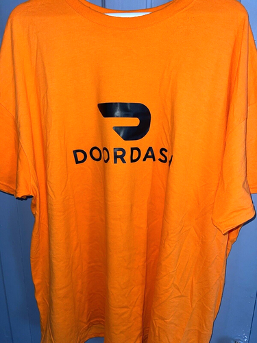 DoorDash Front & Back Food Delivery Driver ORANGE Short Sleeve 2XL Shirt *RARE* - Picture 4 of 19