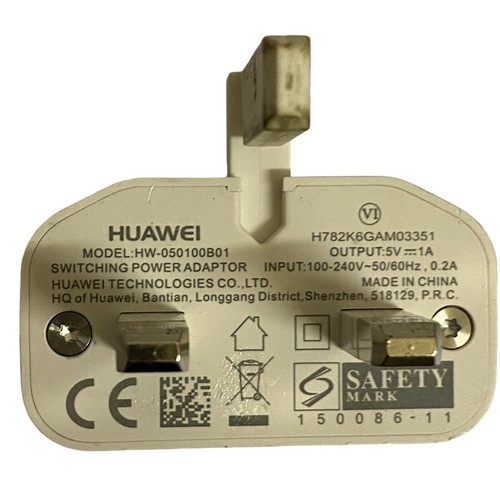 Huawei 5V 1A Main Charger Adapter HW-050100B01 w/ Cable for HONOR V9 PLAY /7 /7X - Picture 2 of 4
