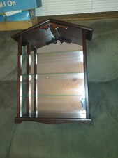 Birdhouse glass shelf 26 x 18 x 7 cabinet display case