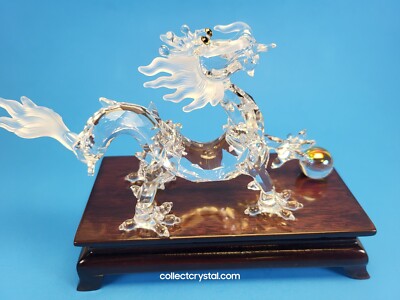 SWAROVSKI DRAGON WITH WOODEN STAND 238202 MIB Complete | eBay