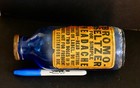 Vintage 8" Cobalt Glass Blue "BROMO SELTZER Emerson Drug Store,label pealing a l — photo 4