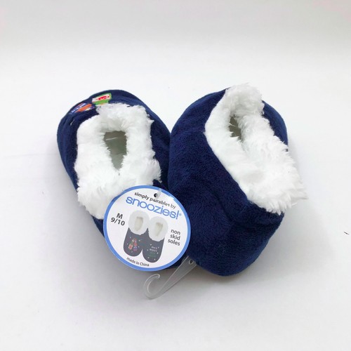 Snoozies Men's Slippers Don't Worry Beer Happy Medium 9/10 Navy Blue - Picture 3 of 6