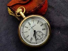 vintage elgin pocket Watch Collectible Antique 1- Brass Pocket Watch W/ Box GIFT