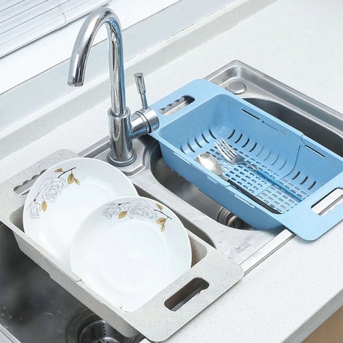 Sink Drain Washing Vegetable Fruit Plastic Rack Kitchen Accessories Organizer - Picture 2 of 11