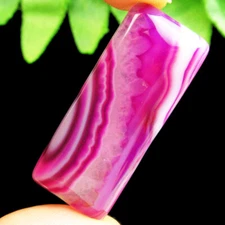 42x17x7mm Peachblow White Onyx Agate Oblong Cab Cabochon Q14903