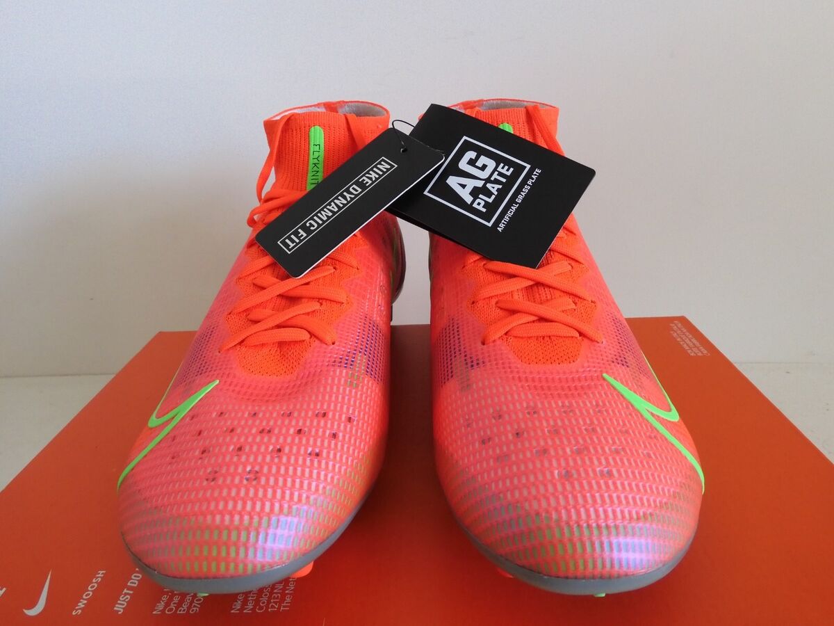 Nike Mercurial Superfly 8 Elite Ag Bright Crimson-Silver Sz Nike Mercurial Superfly 8 Elite Ag Bright Crimson-Silver Sz