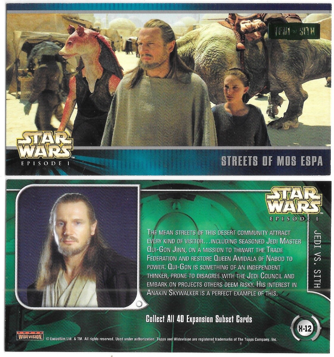 Star Wars Episode I Widevision Expansion Subset Cards Topps 1999 YOU CHOOSE CARD - Picture 11 of 38
