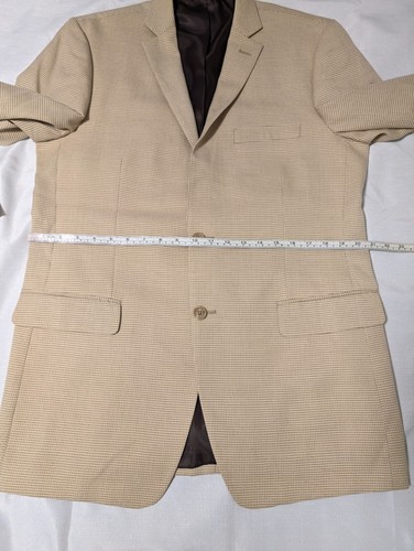 Men's Perry Ellis Suit Jacket Beige Size 42L - Picture 13 of 23