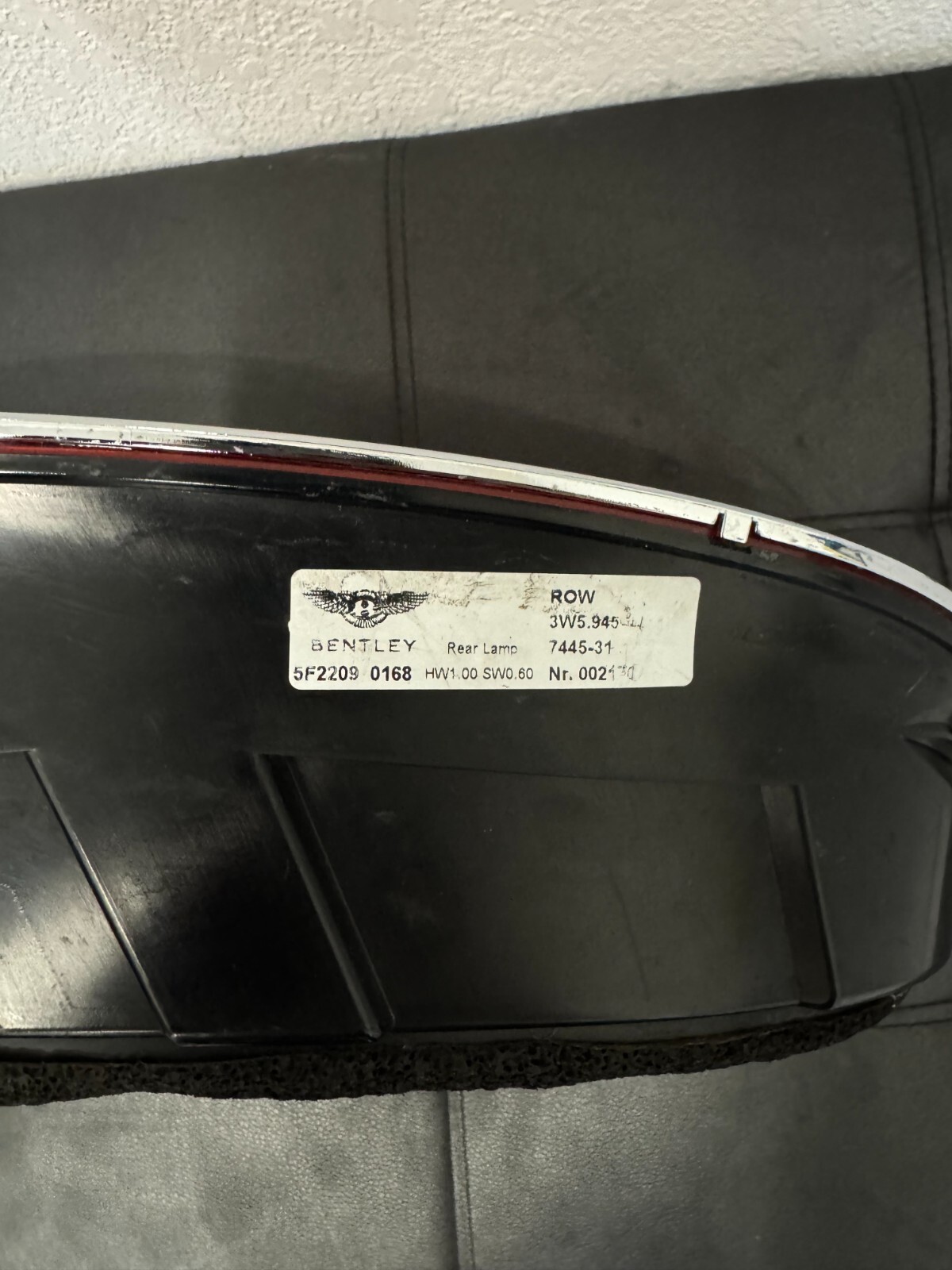 2010,2011,2012,2013 Bentley Continental Flying Spur Sedan Left Taillight-Chrome