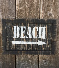 BEACH House Decor Rustic Wood Sign Handcrafted Ocean Coastal Farmhouse Decor