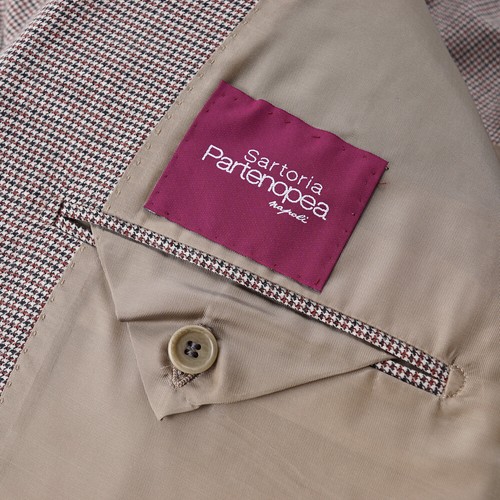 Sartoria Partenopea Napoli Slim-Fit Houndstooth Check Wool Suit 38R (Eu 48) NWT - Picture 9 of 10