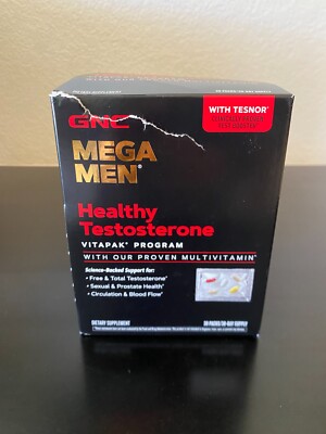 GNC MEGA MEN  Healthy Testosterone Vitapak  Program (30 Servings), EXP: 09/2025