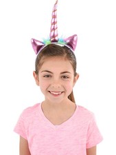Soft Plush Pink Mystical Magical Unicorn Horn Headband Costume Accessory