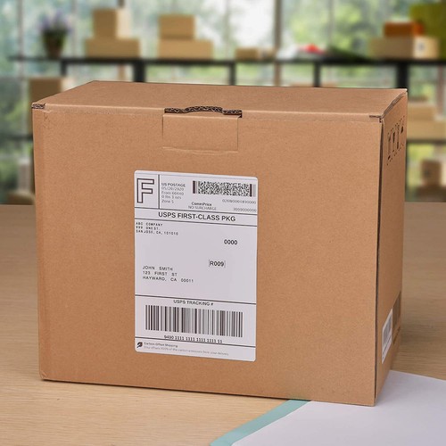 4 Rolls of 270 RD-S02U1 Die Cut Shipping White Paper Labels For Brother TD-4100N - Picture 8 of 23