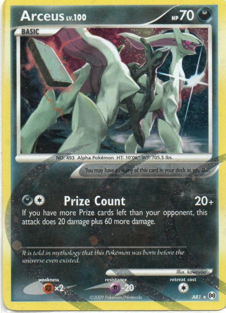 Pokemon: Arceus: Holofoil Arceus (AR1): Moderately Played Condition