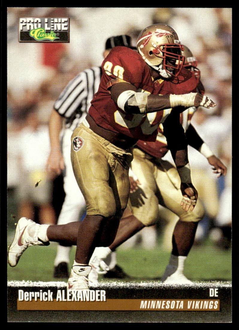 1995 Pro Line Derrick Alexander DE RC Minnesota Vikings #323 21366