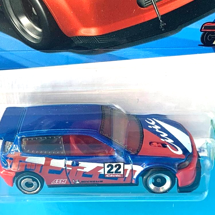 HOT WHEELS 2025 HONDA CIVIC CUSTOM METALFLAKE BLUE 201/250 JBB22
