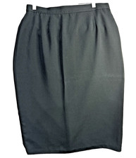 Sag Harbor Skirt Black Size 14 Straight 31  Long Elastic Waist Sides Stretchy