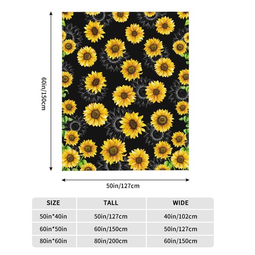 Sunflower Blanket Super Soft Warm Sunflower Throw Blanket - Lightweight Cozy ... - Bild 3 von 7