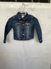 Children s Place Dark Faded Denim Jean Jacket Long Sleeve Trucker Size S 5-6