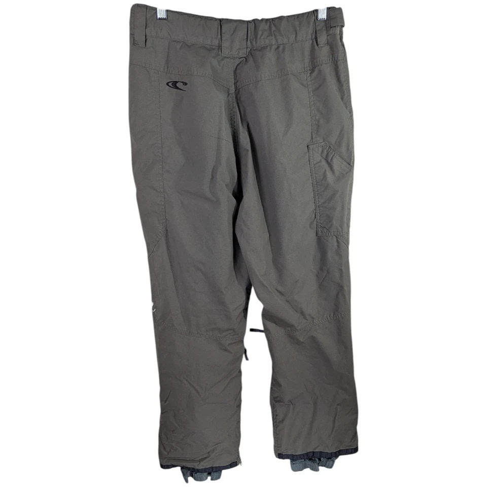 Pantalones de snowboard marrón oliva para hombre caparazón mediano serie ONeill Freedom impermeables Foto 2 de 4