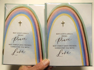 2 Papyrus Cards High Quality SYMPATHY May God's Grace bring Peace and Love