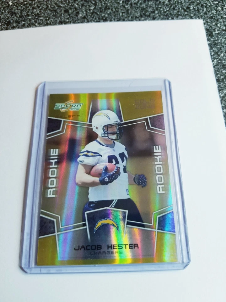 JACOB HESTER 2008 SCORE SELECT GOLD ZONE #5/50 RC CHARGERS LSU #382 - Image 3 of 3