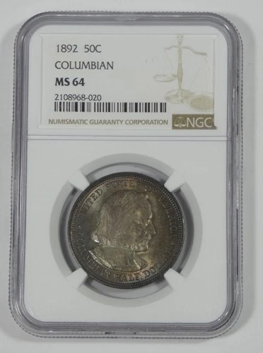 1892 Columbian Exposition Commemorative Silver Half Dollar NGC MS 64