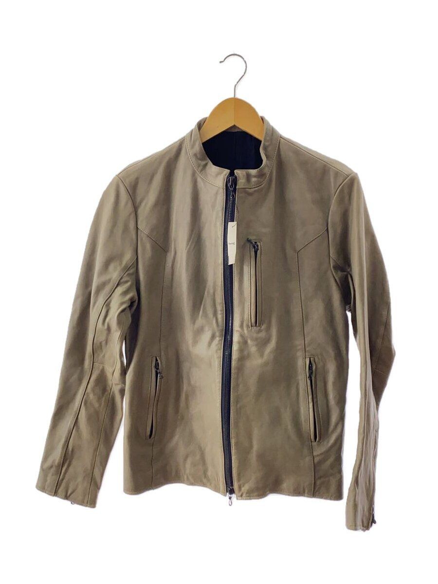 SHELLAC RIDER JACKET SINGLE 46 SHEEP LEATHER KHK49003 Used
