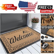Versatile Waterproof Doormat: Durable Yellow Indoor/Outdoor Entryway Mat 29.5x17