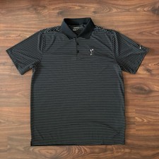 Nike Golf Tour Performance Dri-FIT Striped Polo Mickey Mouse Embroidery