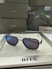 DITA FLIGHT 006 7806 A Black Palladium Silver Blue Mirror Sunglasses AUTHENTIC