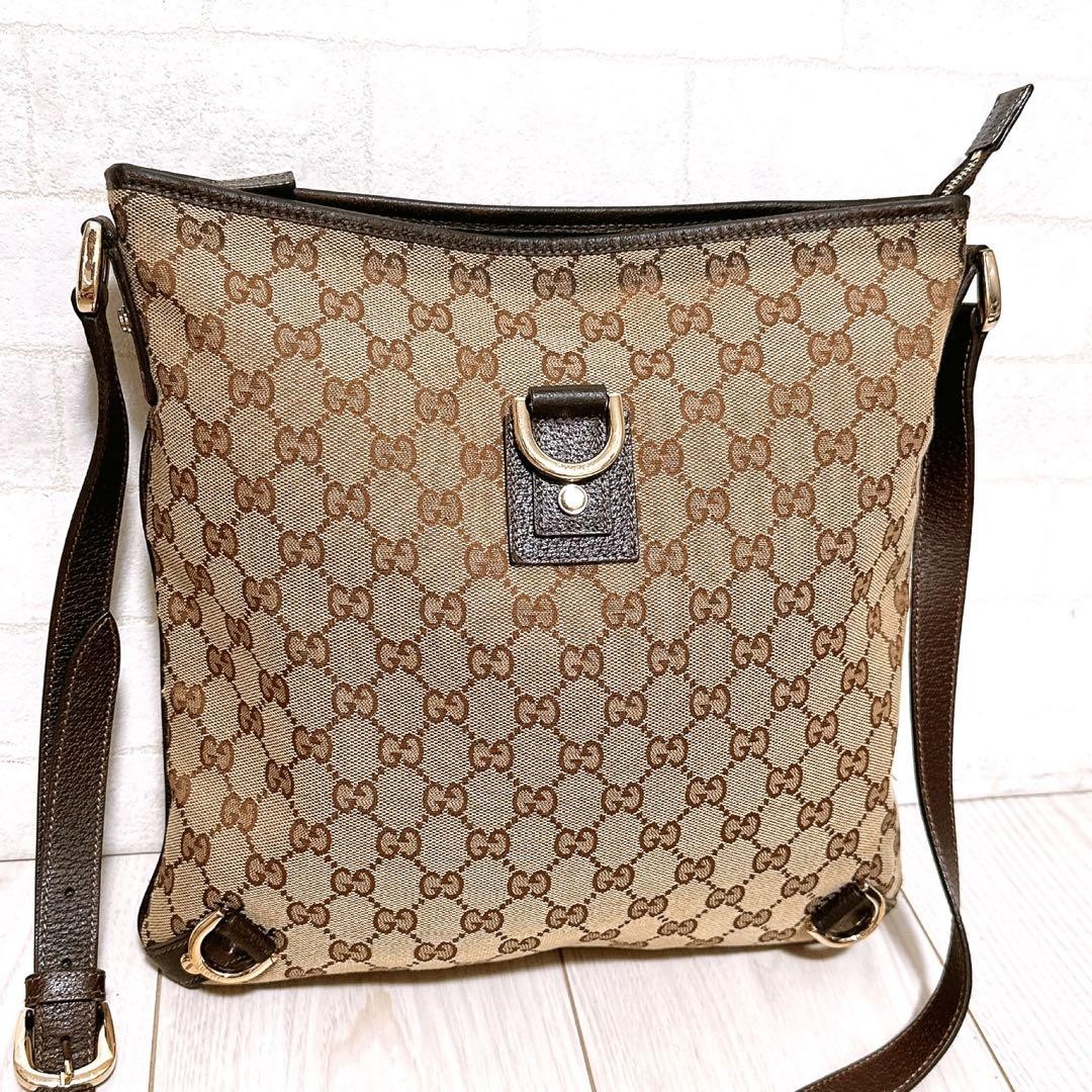 Gucci GG Canvas Shoulder Bag in Classic Monogram Design-image