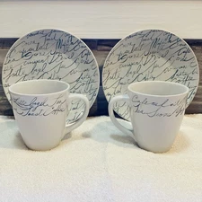 Pottery Barn Breakfast In Bed Coffee Cups Bowl Set