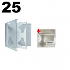 25 STANDARD White Double CD Jewel Case 100 OPP Bags