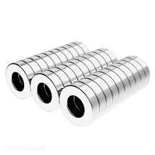1/2 x 1/4 x 1/8 Inch Strong Neodymium Rare Earth Ring Magnets N42 30 Pack