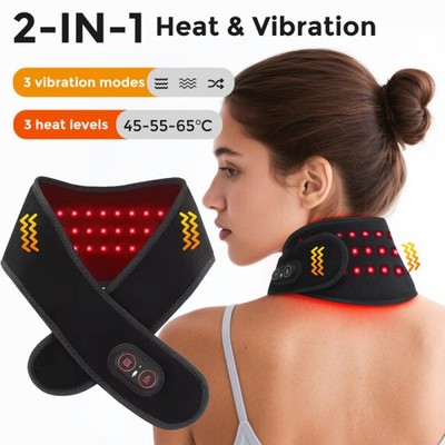 Heating Pad for Neck Shoulders Pain Relief Rechargeable Heated Wrap Neck Warmer