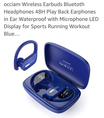 Occiam Wireless Earbuds Bluetooth 5.3 Sport BLUE - 第 4/6 張圖片