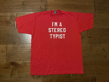 Vintage 90s I Am A Stereo Typist Single Stitch Made in USA T-Shirt - Adult XL