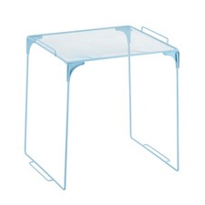 Locker Shelf Organizer, Stackable Metal Storage Rack, Purple