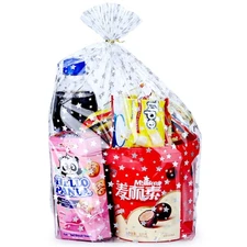 Clear Cellophane Gift Bags 50 PCS 12x16 inch Silver Star Bottom Gusset Bags